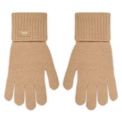 Rękawiczki Damskie Weekend Max Mara. Brązowe rękawiczki damskie Weekend Max Mara, bez wzorów, z dzianiny. Za 469.99 zł.