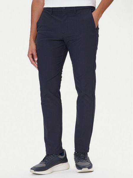 BOSS Spodnie materiałowe T_Commuter 50544245 Granatowy Slim Fit. Niebieskie spodnie materiałowe męskie Boss, bez wzorów, z materiału. Za 439.99 zł.