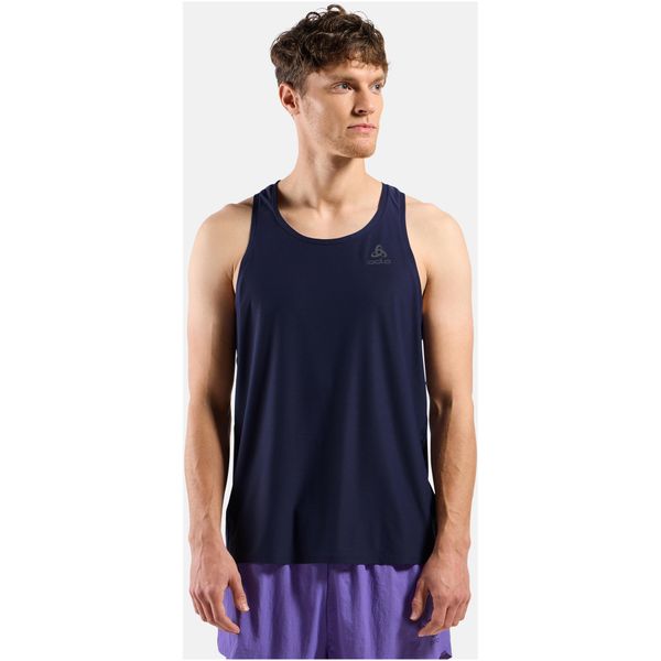 Koszulka bez rękawów męska Odlo Zeroweight Chill-Tec Running Tank 2.0. Niebieskie t-shirty sportowe męskie Odlo, l, z materiału, bez ramiączek, do biegania. Za 239.99 zł.