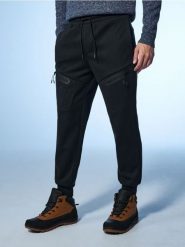 Spodnie dresowe jogger - czarny. Czarne spodnie sportowe męskie Sinsay, z dresówki. Za 39.99 zł.