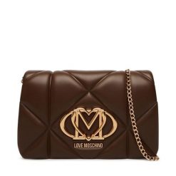 Torebka LOVE MOSCHINO. Brązowe torebki klasyczne damskie Love Moschino, bez wzorów, wizytowe, bez kołnierzyka, bez ramiączek. Za 789.99 zł.