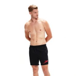 Spodenki Speedo Sport Logo 16" Watershort - Czarne/Czerwone - Rozmiar Xs. Czarne kąpielówki męskie Speedo, m. Za 138.70 zł.