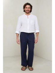 Lin Passion Spodnie w kolorze granatowym rozmiar: XL/XXL. Niebieskie spodnie materiałowe męskie Lin Passion, bez wzorów, z bawełny. Za 162.87 zł.