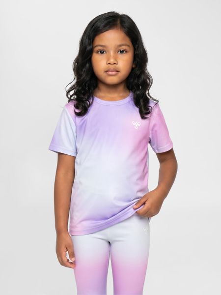 Koszulka dla dziewczynki Hummel Gradient. Czerwone koszulki dziewczęce HUMMEL, m, bez wzorów, z materiału, bez ramiączek. Za 167.00 zł.