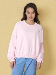 Bluza crewneck z haftem - różowy. Czerwone bluzy bez kaptura damskie Sinsay, l. Za 39.99 zł.