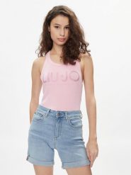Liu Jo Top MA4327 J4695 Różowy Slim Fit. Czerwone topy damskie Liu Jo, s, bez wzorów, z wiskozy, bez kołnierzyka. Za 399.99 zł.