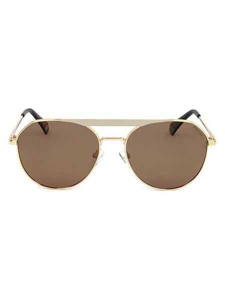 Polaroid Okulary przeciwsłoneczne unisex w kolorze złoto-brązowym rozmiar: 57. Brązowe okulary przeciwsłoneczne damskie Polaroid. Za 126.95 zł.