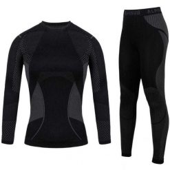 Bielizna termoaktywna turystyczna damska Alpinus Active Base Layer Set. Czarna bielizna termoaktywna damska Alpinus, l, bez wzorów, z elastanu. Za 249.00 zł.