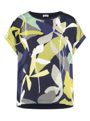 Gerry Weber Koszulka w kolorze granatowo-zielonym rozmiar: 38. Brązowe bluzki damskie Gerry Weber, bez wzorów, bez kołnierzyka, bez ramiączek. Za 127.65 zł.
