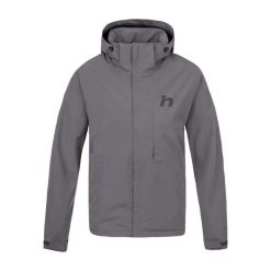 Kurtka wodoodporna Hannah Nickhil II. Szare kurtki męskie Hannah, bez wzorów, sportowe, bez kaptura. W wyprzedaży za 608.55 zł.