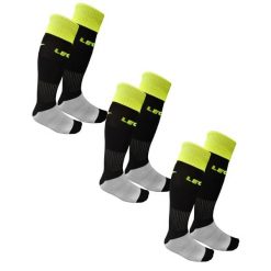 Skarpety piłkarskie C164 czarne 3 pary. Czarne skarpetki męskie Legea, bez wzorów. W wyprzedaży za 76.50 zł.
