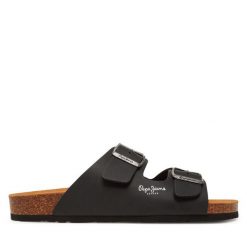 Klapki Pepe Jeans. Czarne klapki i japonki męskie Pepe Jeans, z jeansu. Za 199.99 zł.