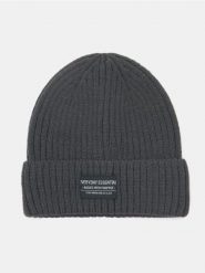 Prążkowana czapka beanie - szary. Szare czapki męskie Sinsay, bez wzorów, prążkowane. Za 15.99 zł.
