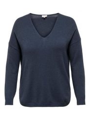 ONLY Sweter w kolorze granatowym rozmiar: XL-54. Niebieskie swetry klasyczne damskie Only, xl, bez kołnierzyka. Za 83.62 zł.