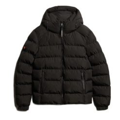 Kurtka z kapturem Superdry Sports. Czarne kurtki treningowe męskie Superdry., m, bez wzorów, z materiału. Za 456.00 zł.