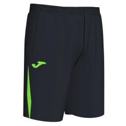 Szorty Joma Championship VII. Czarne szorty męskie Joma, bez wzorów, z materiału, sportowe. Za 114.80 zł.