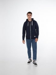 Bluza męska rozpinana z kapturem Protest NXGSYLAR. Niebieskie bluzy z kapturem męskie Protest, l, z bawełny. Za 249.99 zł.