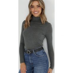 Ciemnoszary Golf Dere. Szare golfy damskie Born2be, xs, z aplikacjami, bez ramiączek. Za 14.99 zł.
