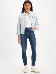 Levi's Dżinsy - Skinny fit - w kolorze niebieskim rozmiar: W25/L30. Niebieskie jeansy damskie Levi's, z podwyższonym stanem. Za 219.60 zł.