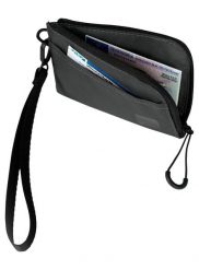 Portfel Jack Wolfskin Wandermood Wallet - granite black. Czarne portfele damskie Jack Wolfskin, bez wzorów, z poliamidu. Za 62.99 zł.