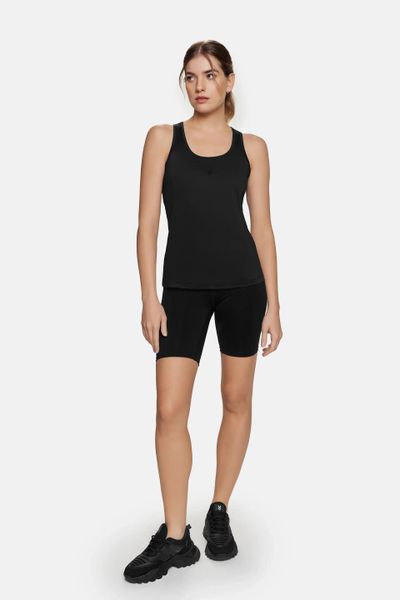 Bluzka fitness Dry Cardiobunny na ramiączka. Czarne bluzki sportowe damskie Cardio Bunny, xs, z tkaniny, bez kołnierzyka, bez ramiączek. Za 83.99 zł.