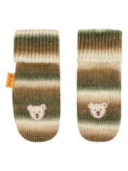 Steiff Rękawiczki w kolorze oliwkowo-kremowym rozmiar: 92/98. Brązowe rękawiczki dziecięce Steiff, bez ramiączek. Za 61.17 zł.