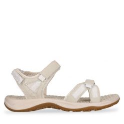 Sandały Whistler. Białe sandały damskie WHISTLER, bez wzorów, bez obcasa, na płaskiej podeszwie. Za 139.99 zł.