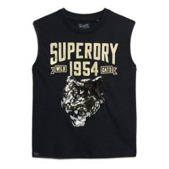 Damski tank top Superdry Archive. Czarne topy sportowe damskie Superdry., xs, bez wzorów, bez ramiączek. Za 144.95 zł.