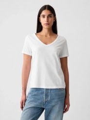 T-SHIRT DAMSKI KOSZULKA 1 BAWEŁNA GAP VINTAGE BIAŁY. Białe bluzki sportowe damskie GAP, uniwersalny, z bawełny, bez kołnierzyka, bez ramiączek. Za 144.60 zł.