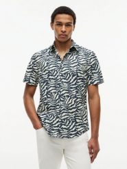 Tommy Hilfiger koszula casual Mężczyźni Regular Fit Bawełna (100%) szary, S. Szare koszule męskie Tommy Hilfiger, na lato, m, bez wzorów, z bawełny, bez kołnierzyka, bez ramiączek. Za 379.95 zł.