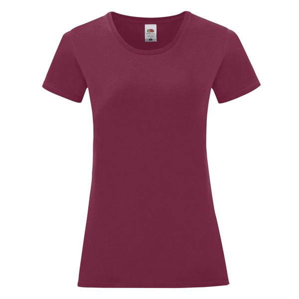 Koszulka Damska Iconic 150. Brązowe bluzki damskie Fruit of the Loom, xl, bez wzorów, sportowe, bez kołnierzyka, bez ramiączek. Za 27.99 zł.