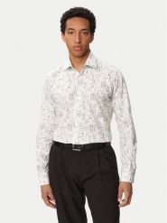 KARL LAGERFELD Koszula 605000 563613 Biały Regular Fit. Białe koszule męskie Karl Lagerfeld, m, bez wzorów, z bawełny, bez kołnierzyka, bez ramiączek. Za 699.99 zł.