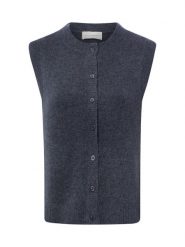 Msch Copenhagen kamizelka z dzianiny z domieszką wełny i alpaki Kobiety szary, M/L. Szare kamizelki damskie MSCH Copenhagen, l, z dzianiny. Za 299.95 zł.