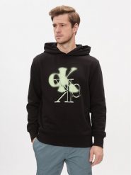 Calvin Klein Jeans Bluza Mirrored Ck Logo Hoodie J30J324630 Czarny Regular Fit. Czarne bluzy bez kaptura męskie Calvin Klein Jeans, m, z bawełny. Za 299.99 zł.