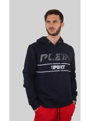 Plein Sport Bluza w kolorze granatowym rozmiar: L. Niebieskie bluzy sportowe męskie Plein Sport, bez wzorów, z bawełny, sportowe, bez kołnierzyka, bez ramiączek. Za 303.06 zł.