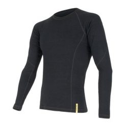 SENSOR Termoaktywna bluzka męska MERINO DF TEE LS-M-Czarny. Czarne bielizna termoaktywna męska Sensor, l, bez wzorów, z materiału. Za 199.40 zł.