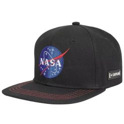 Czapka z daszkiem Capslab Space Mission NASA Snapback Cap - CL/NASA/1/US2. Czarne czapki męskie CapsLab, bez wzorów. Za 98.00 zł.