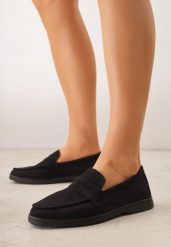 Czarne Klasyczne Mokasyny VICES z Imitacji Zamszu ze Skórzaną Wkładką Haliris. Czarne mokasyny damskie Born2be, z jeansu. Za 89.99 zł.