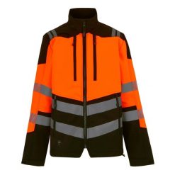 Kurtka Softshellowa Męska HiVis Trzywarstwowa. Brązowe kurtki męskie Regatta, m, bez wzorów, z materiału, klasyczne, z kapturem. Za 339.99 zł.
