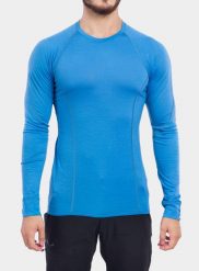 Bluza Sensor Merino Active Tee L/S. Niebieskie bluzy bez kaptura męskie Sensor, l, z materiału. Za 346.49 zł.