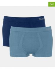 Sloggi Bokserki (2 pary) "Go Smooth" w kolorze granatowym i niebieskim rozmiar: XL. Niebieskie bokserki męskie Sloggi, bez wzorów. Za 62.03 zł.