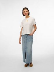 Vero Moda Koszulka w kolorze białym rozmiar: XL. Białe t-shirty damskie Vero Moda, xl, bez wzorów, z bawełny, bez kołnierzyka. Za 62.03 zł.