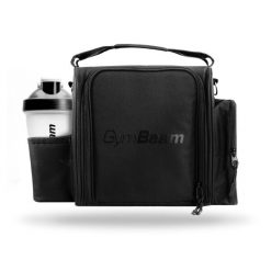 Torba na jedzenie 10,2 L z pojemnikami czarna FIT Prep. Czarne torebki klasyczne damskie GYMBEAM, bez wzorów, z poliesteru, bez dodatków. Za 170.90 zł.