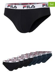 Fila Slipy (8 par) w kolorze granatowym i czarnym rozmiar: M. Czarne slipki męskie Fila, bez wzorów. Za 173.99 zł.