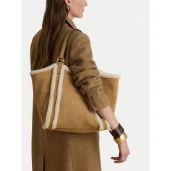 Torebka LAUREN RALPH LAUREN. Brązowe torebki klasyczne damskie Lauren Ralph Lauren, bez wzorów, bez dodatków. Za 2,399.00 zł.