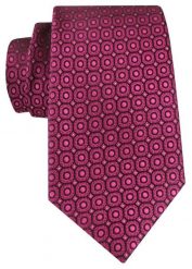 Męski Krawat - Odcień Malinowej Czerwieni, Grochy - Angelo di Monti. Czerwone krawaty i muchy męskie Angelo di Monti, bez wzorów, z tkaniny, eleganckie. Za 49.99 zł.