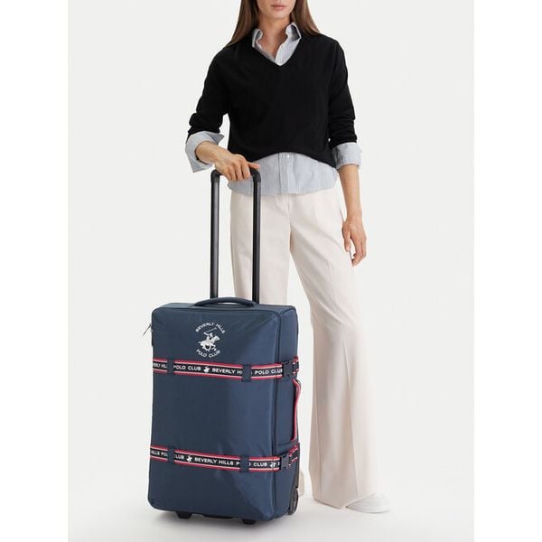 Walizka średnia Beverly Hills Polo Club. Niebieskie walizki Beverly Hills Polo Club, bez wzorów, średnie. Za 299.99 zł.