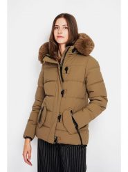 ASSUILI Kurtka pikowana w kolorze jasnobrązowym rozmiar: 42. Brązowe kurtki damskie Assuili, bez wzorów, bez kaptura. Za 295.86 zł.