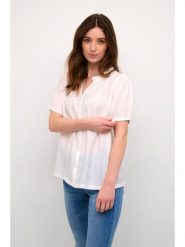 Cream Bluzka w kolorze białym rozmiar: 40. Białe bluzki damskie Cream, s, bez wzorów, z wiskozy, klasyczne, bez kołnierzyka, bez ramiączek. Za 101.47 zł.
