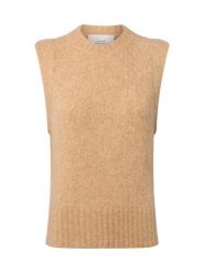 Opus Damska dzianinowa kamizelka z moherem - Pucku Kobiety Sztuczne włókno brązowy marmurkowy, 40. Brązowe kamizelki damskie Opus, z dzianiny. Za 399.95 zł.